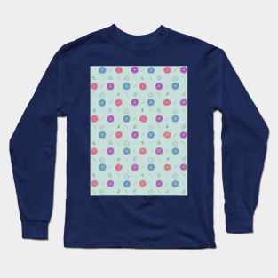 Cool Tone Flowers Long Sleeve T-Shirt